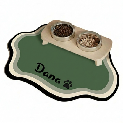 Tapis de Gamelle Personnalisé - Vert