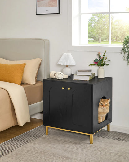 Meuble noir et or 60 cm  : L'Ecrin de minuit