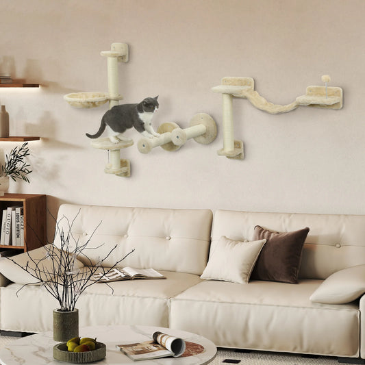 Set de 4 pièces - Parcours mural complet pour chat