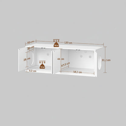 Meuble TV cache litière 120 cm: Le Lounge du Félin