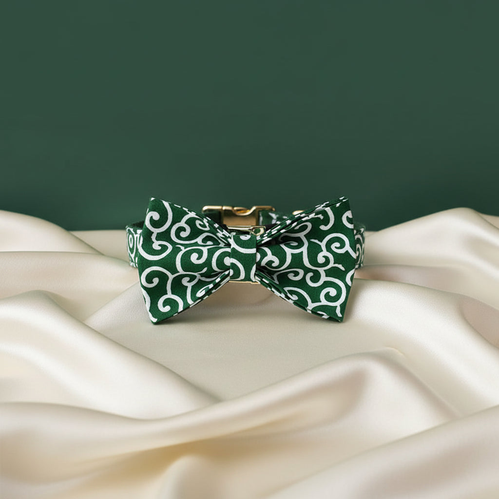Collier Chien Personnalisé - Motifs Bretons Vert