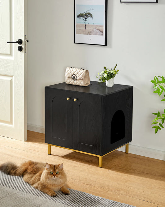 Meuble noir et or 60 cm  : L'Ecrin de minuit
