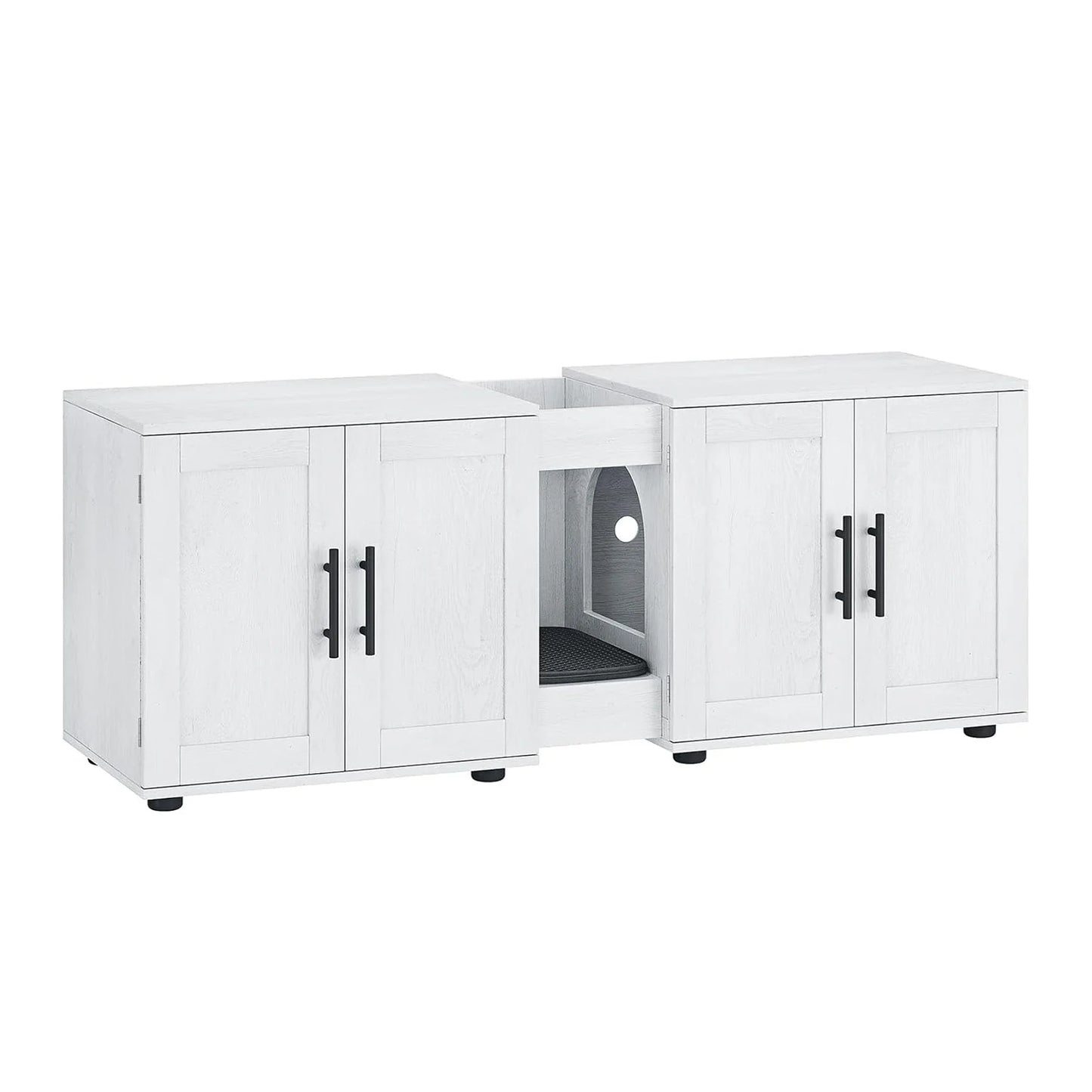 Buffet cache litière 140 cm : L'horizon blanc